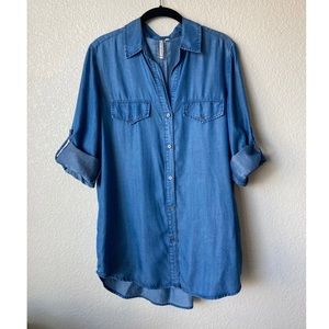 Denim button down long sleeve